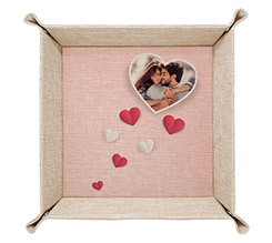 Svuotatasche in juta con foto personalizzato con Grafica Aquilone di cuori