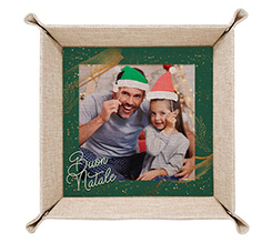 Svuotatasche in juta personalizzato Buon Natale