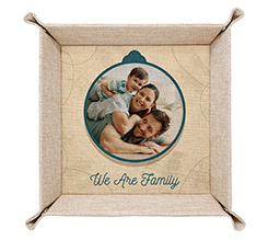 Svuotatasche in juta con foto personalizzato e Grafica We are family