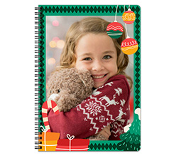 Quaderno A4 con copertina plastificata personalizzata e grafica Decorazioni natalizie