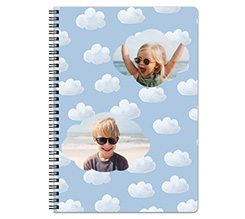 Quaderno A4 con copertina plastificata personalizzata con foto e grafica Nuvole