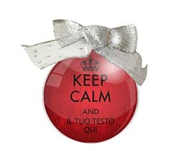 Palla di Natale tonda Keep calm