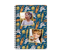 Quaderno A5 con copertina plastificata personalizzata con grafica Astronauta