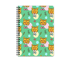 Quaderno A5 con copertina plastificata con grafica Tigrotto