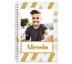 Agenda settimanale con nome e foto, grafica geometric