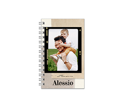 Agenda piccola con nome e foto, grafica photostrips