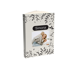 Agenda con nome e foto, grafica foglie