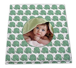 Tappeto per bambini Elefantini verdi