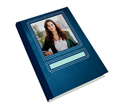 Taccuino personalizzato con grafica sfumata blu