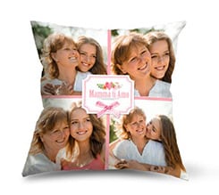 Cuscino in Tessuto Scamosciato Nastro rosa