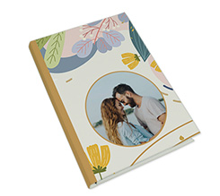 Taccuino personalizzato con foto e grafica con fiori