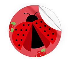 Adesivi Rotondi Grandi Animals