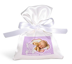 Sacchetto Portaconfetti Elefantino viola