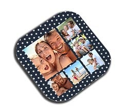 Sottobicchiere in legno quadrato Stelline collage