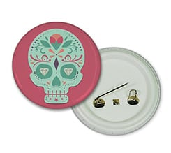 Spilletta rotonda Teschio verde acqua