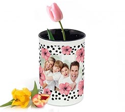 Portafiori in ceramica Fiori rosa