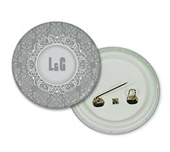 Crea spilla rotonda Wedding day