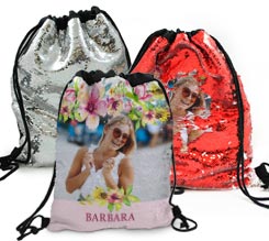 Sacca con paillettes Flowers