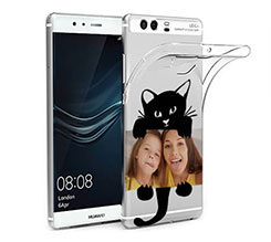 Cover trasparente Huawei P9 Plus Black Cat