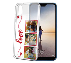Cover trasparente Huawei P20 Frame Love
