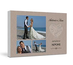 Crea foto collage su tela Beige pattern