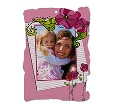 Pergamena masonite Cornice di fiori