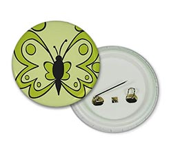 Spilla rotonda Farfalla verde
