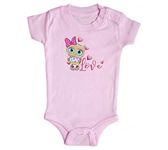 Body neonato con bottoncini Gufetta