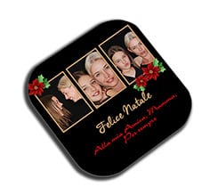 Sottobicchiere masonite quadrato Black Christmas