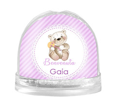 Palla di neve Orsetto rosa