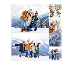 Poster collage 80x90 cm 6 riquadri