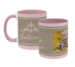 Tazza panoramica Battesimo rosa