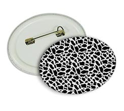 Crea spilla ovale Maculato nero