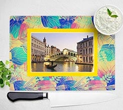 Tagliere di vetro Fantasy flowers