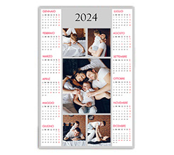 Poster calendario collage 5 riquadri