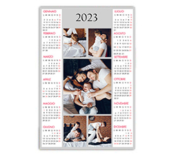 Poster calendario collage 5 riquadri
