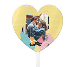Cake topper cuore astratto