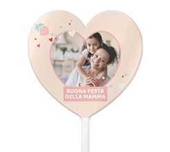 Cake topper cuore buona festa della mamma
