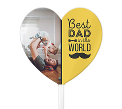 Cake topper cuore best dad