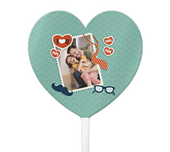 Cake topper cuore cornice papà