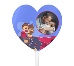 Cake topper cuore papà supereroe