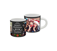 Tazzina espresso Merry Christmas da personalizzare con foto