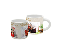 Tazzina espresso Pine cone personalizzata con foto collage