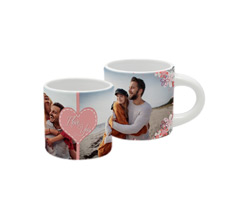 Tazzina espresso personalizzata con foto e grafica san valentino
