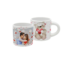 Tazzina espresso personalizzata con grafica orsetto per San valentino