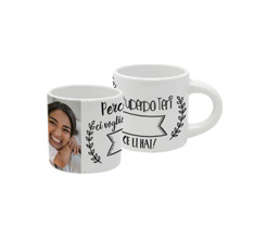 Tazzina espresso personalizzata con foto e grafica per maestra
