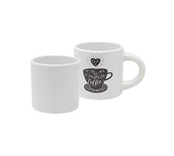 Tazzina espresso con grafica nera