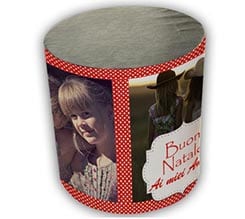 Pouf cilindro Stelline natalizie