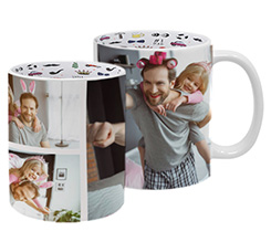 Tazza festa del papà collage 5 riquadri