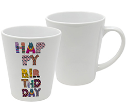 Tazza colazione grafica Happy Birthday